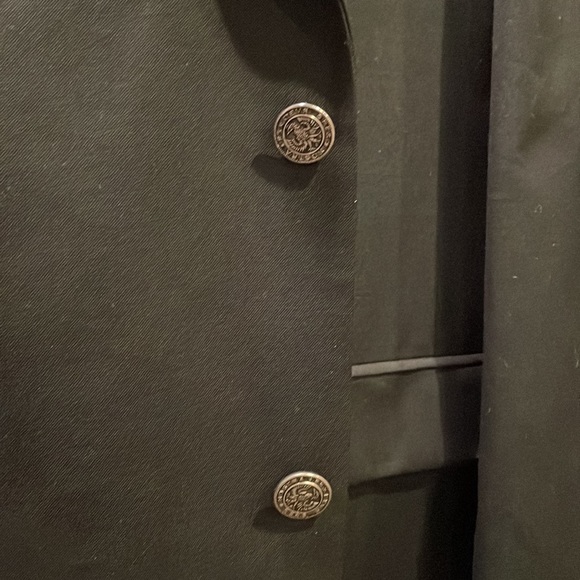 CHAPS Black Italian Suit Wool Blend BlazerMens 44L GREAT BUTTONS - Picture 5 of 10